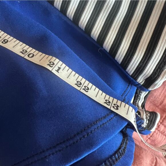 Mary Jane Preppy Striped Bold ColorBlock Sleeveless Peplum Top, Size Large - Picture 10 of 12